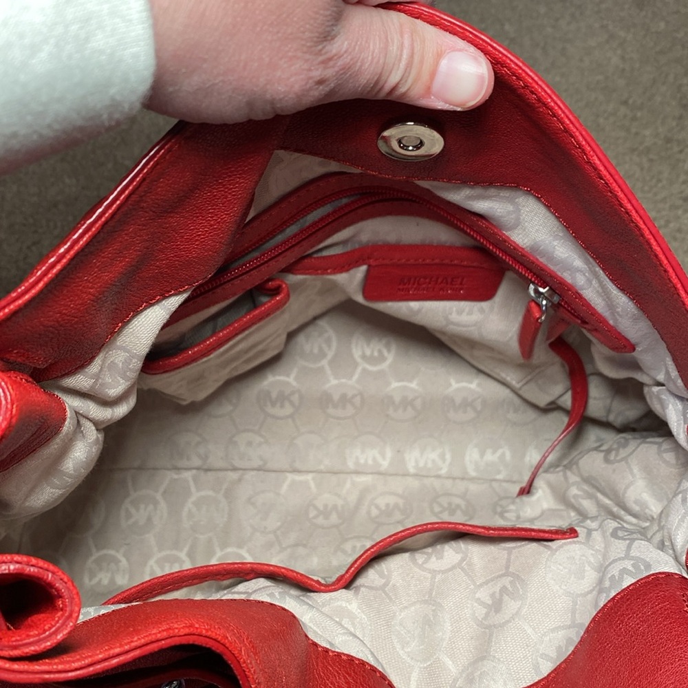 MICHAEL Michael Kors Red Leather Handbag - Picture 6 of 6